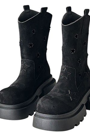 Cute Everyday Outfits, Outfit Inspo Casual Star Cut-Out Platform Boots