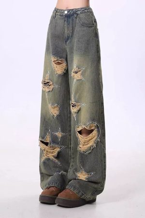 Cute Everyday Outfits, Outfit Inspo Casual Star Distressed Jeans