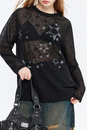 Cute Everyday Outfits, Outfit Inspo Casual Star Girl Aesthetic Long Sleeve Top