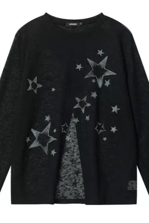 Cute Everyday Outfits, Outfit Inspo Casual Star Girl Aesthetic Long Sleeve Top