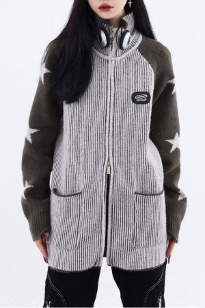 Cute Everyday Outfits, Outfit Inspo Casual Star Girl Aesthetic Zip Up Sweater