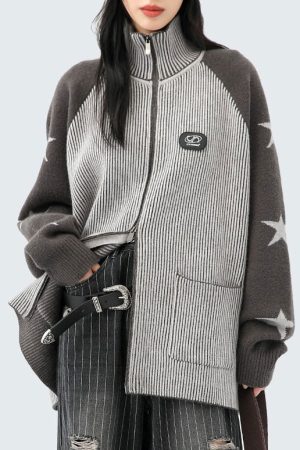 Cute Everyday Outfits, Outfit Inspo Casual Star Girl Aesthetic Zip Up Sweater