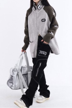 Cute Everyday Outfits, Outfit Inspo Casual Star Girl Aesthetic Zip Up Sweater