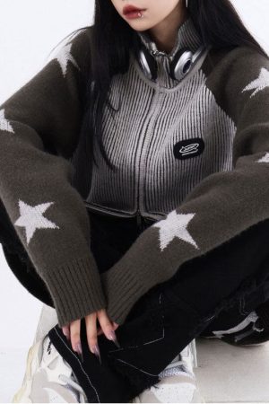 Cute Everyday Outfits, Outfit Inspo Casual Star Girl Aesthetic Zip Up Sweater