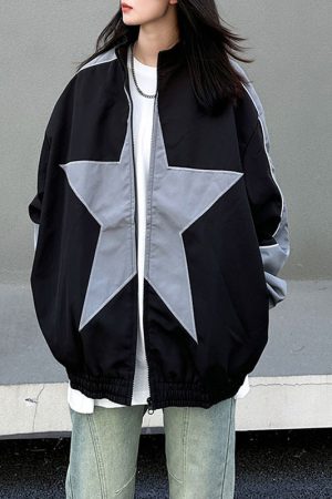 Cute Everyday Outfits, Outfit Inspo Casual Star Girl Bomber Jacket
