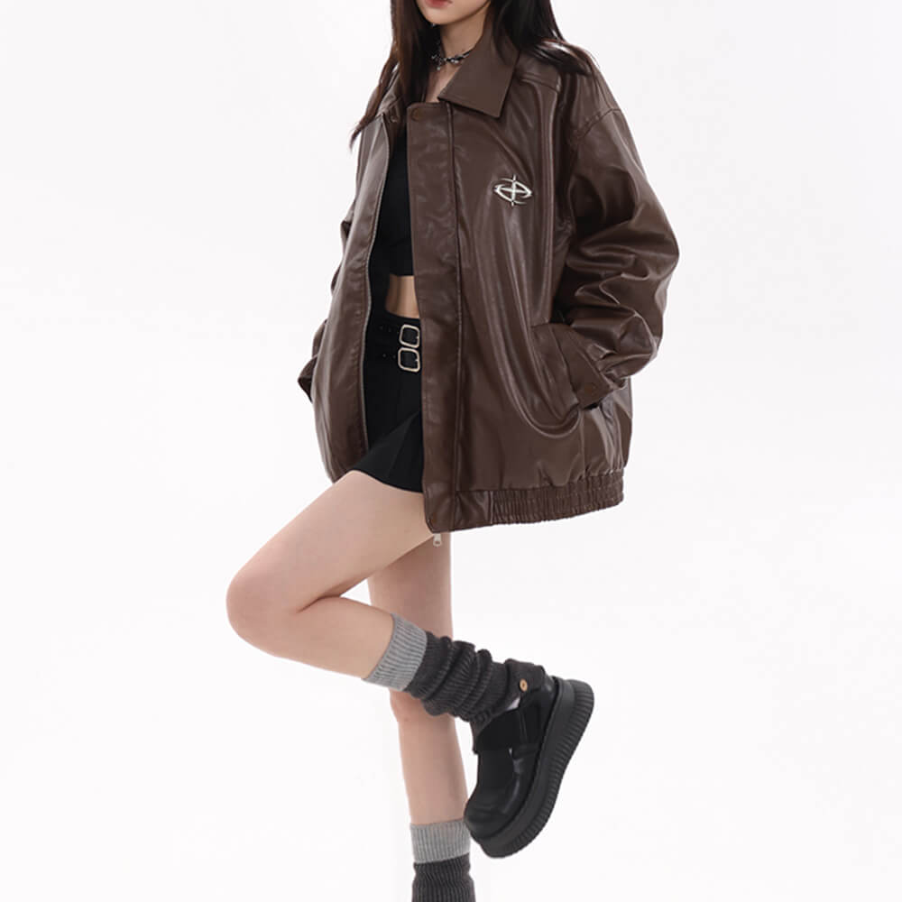 Cute Everyday Outfits, Outfit Inspo Casual Star Girl Bomber Leather Jacket Cute Everyday Outfits, Outfit Inspo Casual Star Girl Bomber Leather Jacket