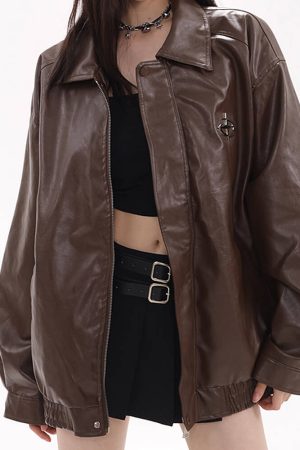 Cute Everyday Outfits, Outfit Inspo Casual Star Girl Bomber Leather Jacket