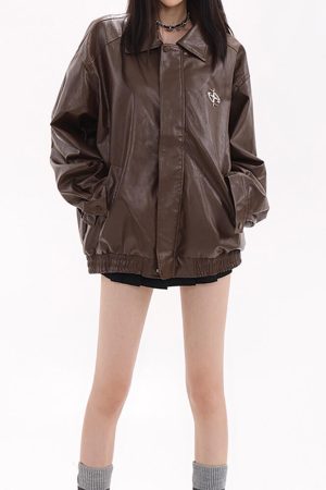 Cute Everyday Outfits, Outfit Inspo Casual Star Girl Bomber Leather Jacket