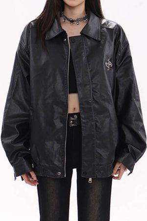 Cute Everyday Outfits, Outfit Inspo Casual Star Girl Bomber Leather Jacket