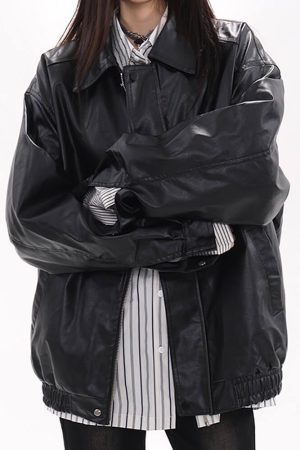 Cute Everyday Outfits, Outfit Inspo Casual Star Girl Bomber Leather Jacket