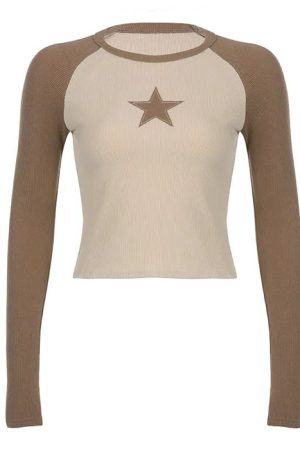 Cute Everyday Outfits, Outfit Inspo Casual Star Girl Brown Long Sleeve Top