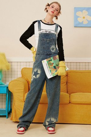 Cute Everyday Outfits, Outfit Inspo Casual Star Girl Denim Overalls