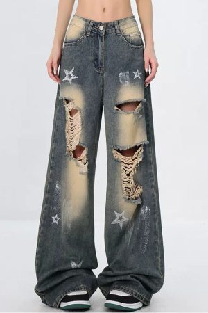 Cute Everyday Outfits, Outfit Inspo Casual Star Girl Distressed Jeans