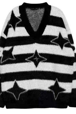 Cute Everyday Outfits, Outfit Inspo Casual Star Girl Fuzzy Striped Sweater