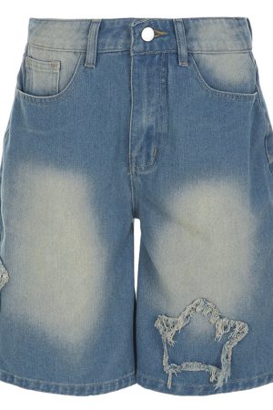 Cute Everyday Outfits, Outfit Inspo Casual Star Girl Vintage Wash Denim Shorts