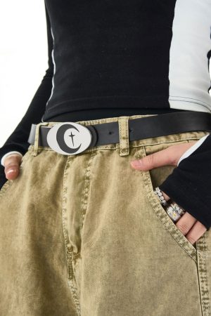 Cute Everyday Outfits, Outfit Inspo Casual Star & Moon Buckle Belt