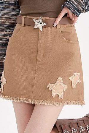 Cute Everyday Outfits, Outfit Inspo Casual Star Patch Aesthetic Mini Skirt