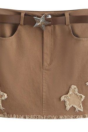 Cute Everyday Outfits, Outfit Inspo Casual Star Patch Aesthetic Mini Skirt