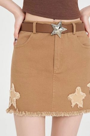 Cute Everyday Outfits, Outfit Inspo Casual Star Patch Aesthetic Mini Skirt