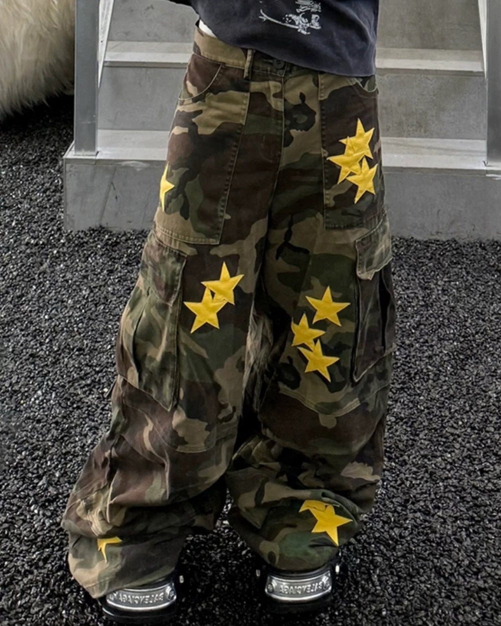 Cute Everyday Outfits, Outfit Inspo Casual Star Patch Camo Cargo Pants Cute Everyday Outfits, Outfit Inspo Casual Star Patch Camo Cargo Pants