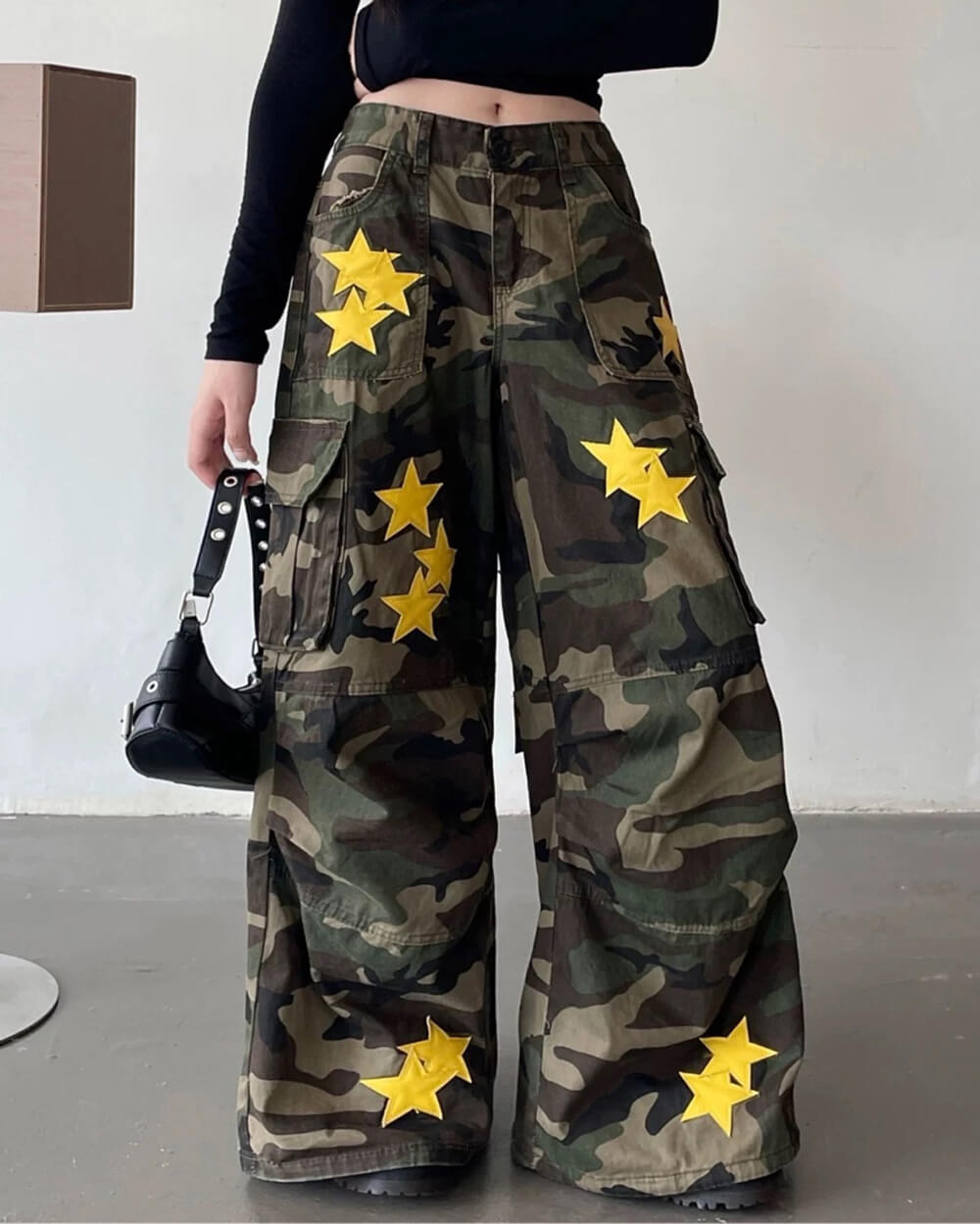 Cute Everyday Outfits, Outfit Inspo Casual Star Patch Camo Cargo Pants Cute Everyday Outfits, Outfit Inspo Casual Star Patch Camo Cargo Pants