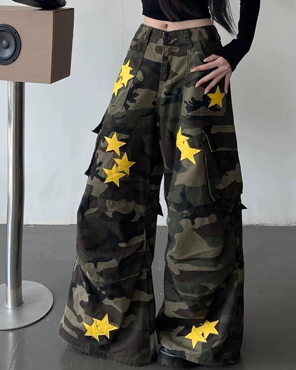 Cute Everyday Outfits, Outfit Inspo Casual Star Patch Camo Cargo Pants Cute Everyday Outfits, Outfit Inspo Casual Star Patch Camo Cargo Pants