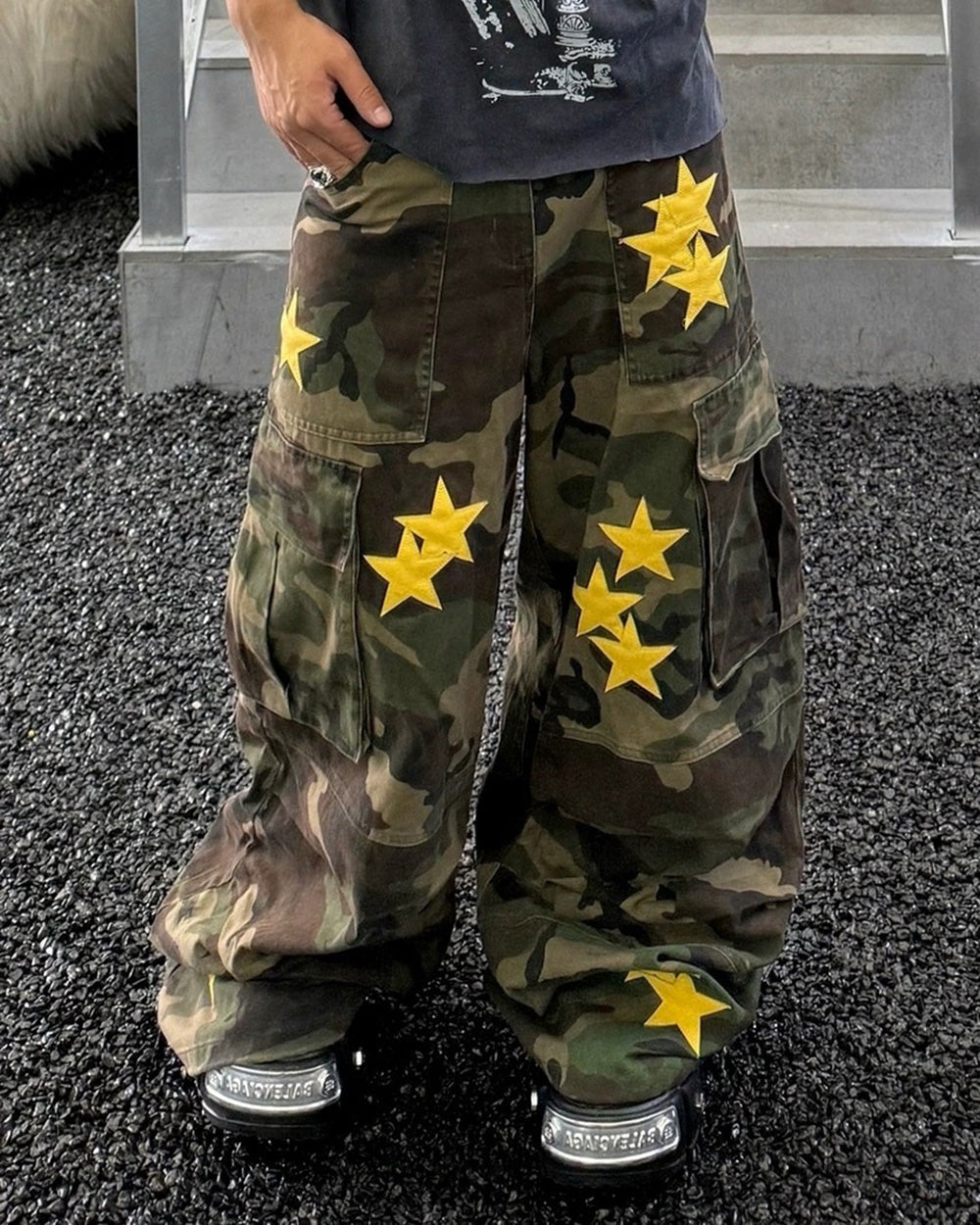 Cute Everyday Outfits, Outfit Inspo Casual Star Patch Camo Cargo Pants Cute Everyday Outfits, Outfit Inspo Casual Star Patch Camo Cargo Pants
