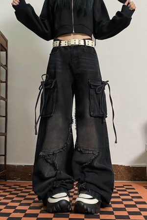 Cute Everyday Outfits, Outfit Inspo Casual Star Patch Cargo Jeans