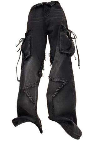 Cute Everyday Outfits, Outfit Inspo Casual Star Patch Cargo Jeans