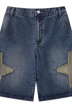 Cute Everyday Outfits, Outfit Inspo Casual Star Patch Denim Shorts