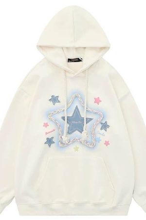 Cute Everyday Outfits, Outfit Inspo Casual Star Patch Hoodie