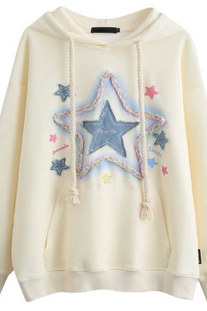 Cute Everyday Outfits, Outfit Inspo Casual Star Patch Hoodie