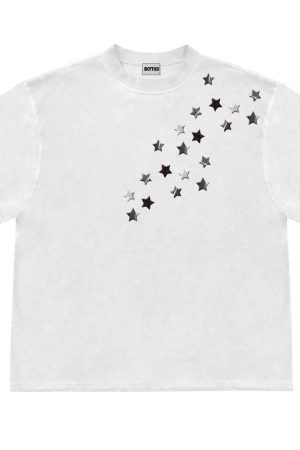 Cute Everyday Outfits, Outfit Inspo Casual Star Print Oversized T-Shirt