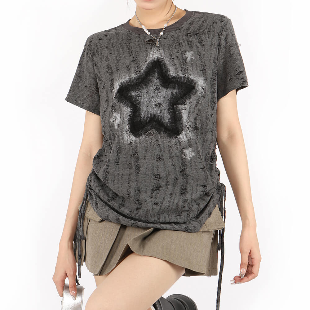 Cute Everyday Outfits, Outfit Inspo Casual Star Print Relaxed Fit T-Shirt Cute Everyday Outfits, Outfit Inspo Casual Star Print Relaxed Fit T-Shirt