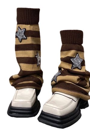Cute Everyday Outfits, Outfit Inspo Casual Stars Striped Leg Warmers