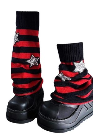 Cute Everyday Outfits, Outfit Inspo Casual Stars Striped Leg Warmers