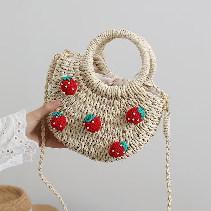 Cute Everyday Outfits, Outfit Inspo Casual Strawberry Straw Bag