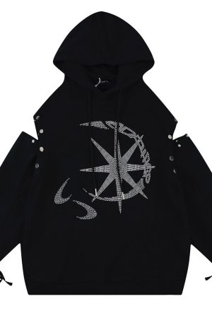 Cute Everyday Outfits, Outfit Inspo Casual Sun & Moon Rhinestone Hoodie