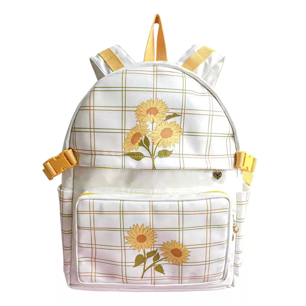 Cute Everyday Outfits, Outfit Inspo Casual Sunflower Plaid Backpack