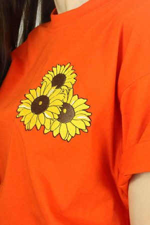 Cute Everyday Outfits, Outfit Inspo Casual Sunflower T-Shirt