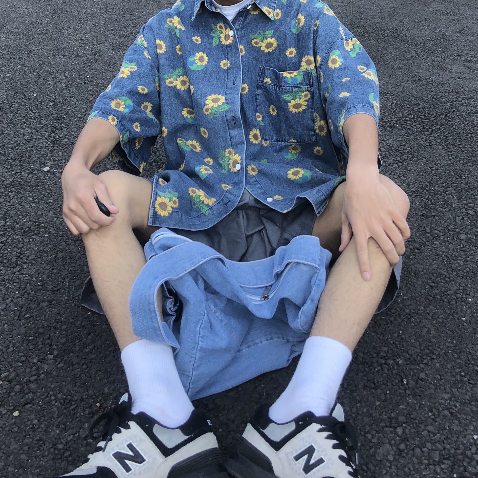 Cute Everyday Outfits, Outfit Inspo Casual Sunflowers Denim Shirt Cute Everyday Outfits, Outfit Inspo Casual Sunflowers Denim Shirt