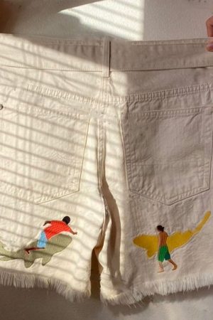 Cute Everyday Outfits, Outfit Inspo Casual Surfing And Sharks Embroidery Shorts