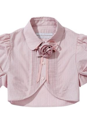 Cute Everyday Outfits, Outfit Inspo Casual Sweet Attitude Striped Crop Shirt