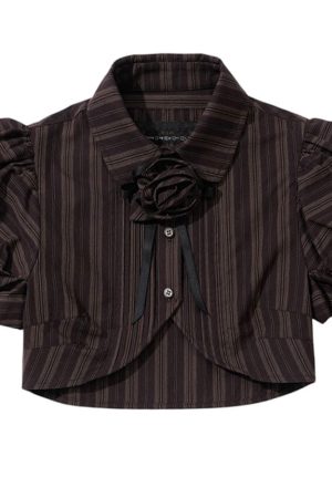 Cute Everyday Outfits, Outfit Inspo Casual Sweet Attitude Striped Crop Shirt