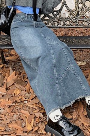 Cute Everyday Outfits, Outfit Inspo Casual Teen Craft Denim Long Skirt