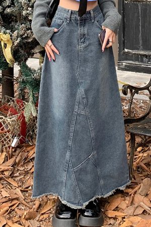 Cute Everyday Outfits, Outfit Inspo Casual Teen Craft Denim Long Skirt