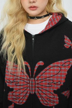 Cute Everyday Outfits, Outfit Inspo Casual Teen Spirit Grunge Butterfly Hoodie