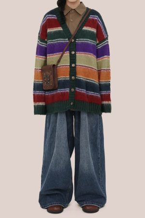 Cute Everyday Outfits, Outfit Inspo Casual Teenage Dream Striped Cardigan