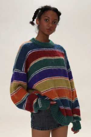 Cute Everyday Outfits, Outfit Inspo Casual Teenage Dream Striped Sweater