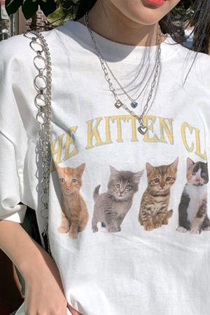Cute Everyday Outfits, Outfit Inspo Casual The Kitten Club T-Shirt 🐱
